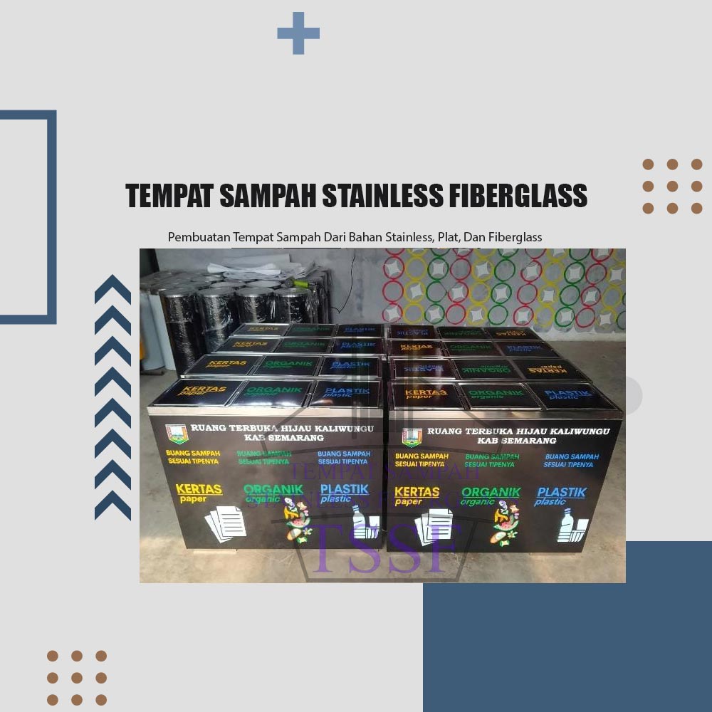 Tempat Sampah Stainless Fiberglass