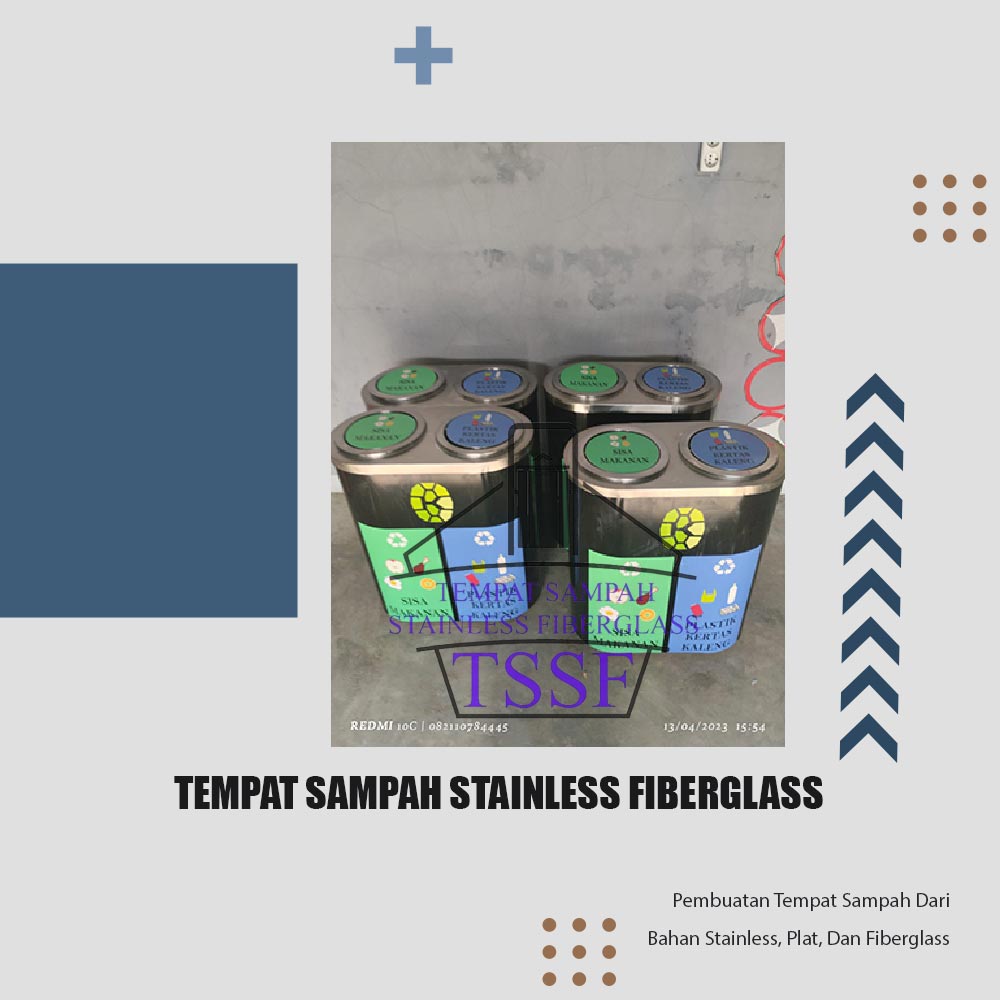 Tempat Sampah Stainless Fiberglass
