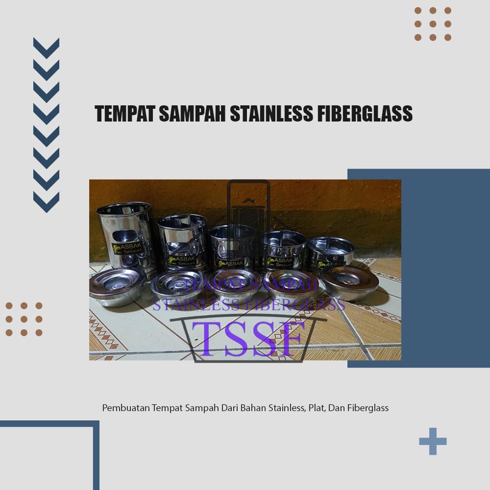 Tempat Sampah Stainless Fiberglass