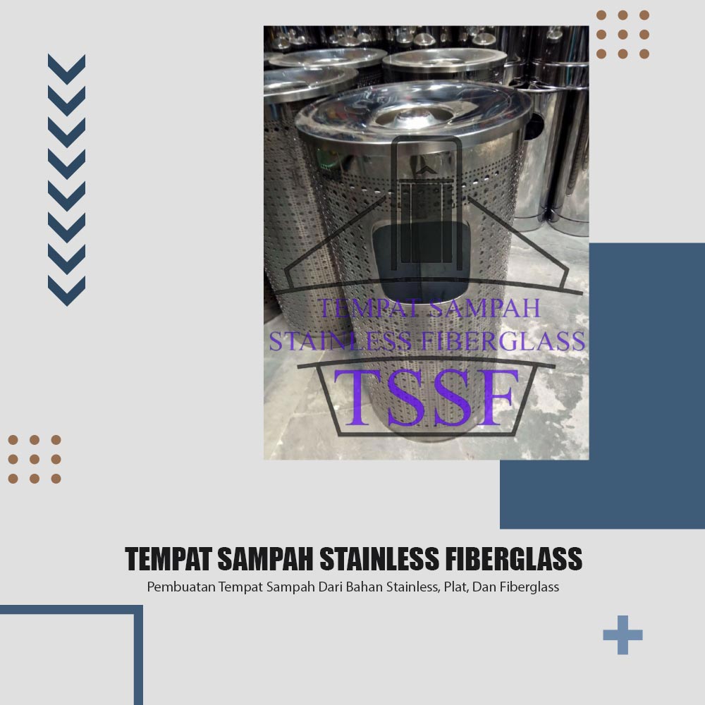 Tempat Sampah Stainless Fiberglass