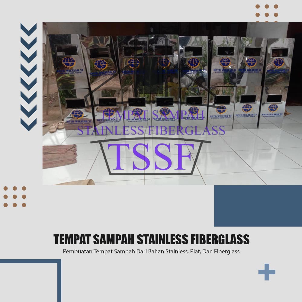Tempat Sampah Stainless Fiberglass