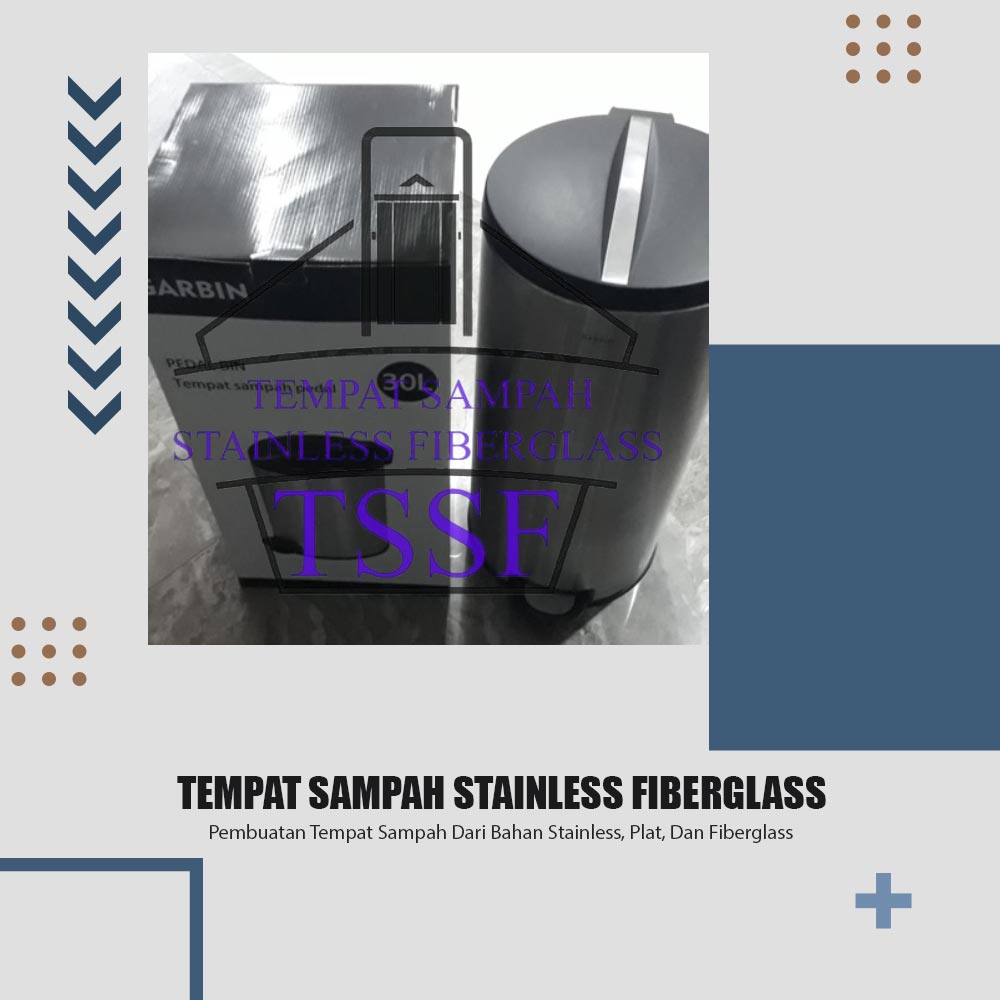 Tempat Sampah Stainless Fiberglass